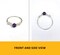 Dainty gemstone ring, fidget ring, natural stone jewelry, amethyst, tiger's eye, rose quartz, hematite product 4